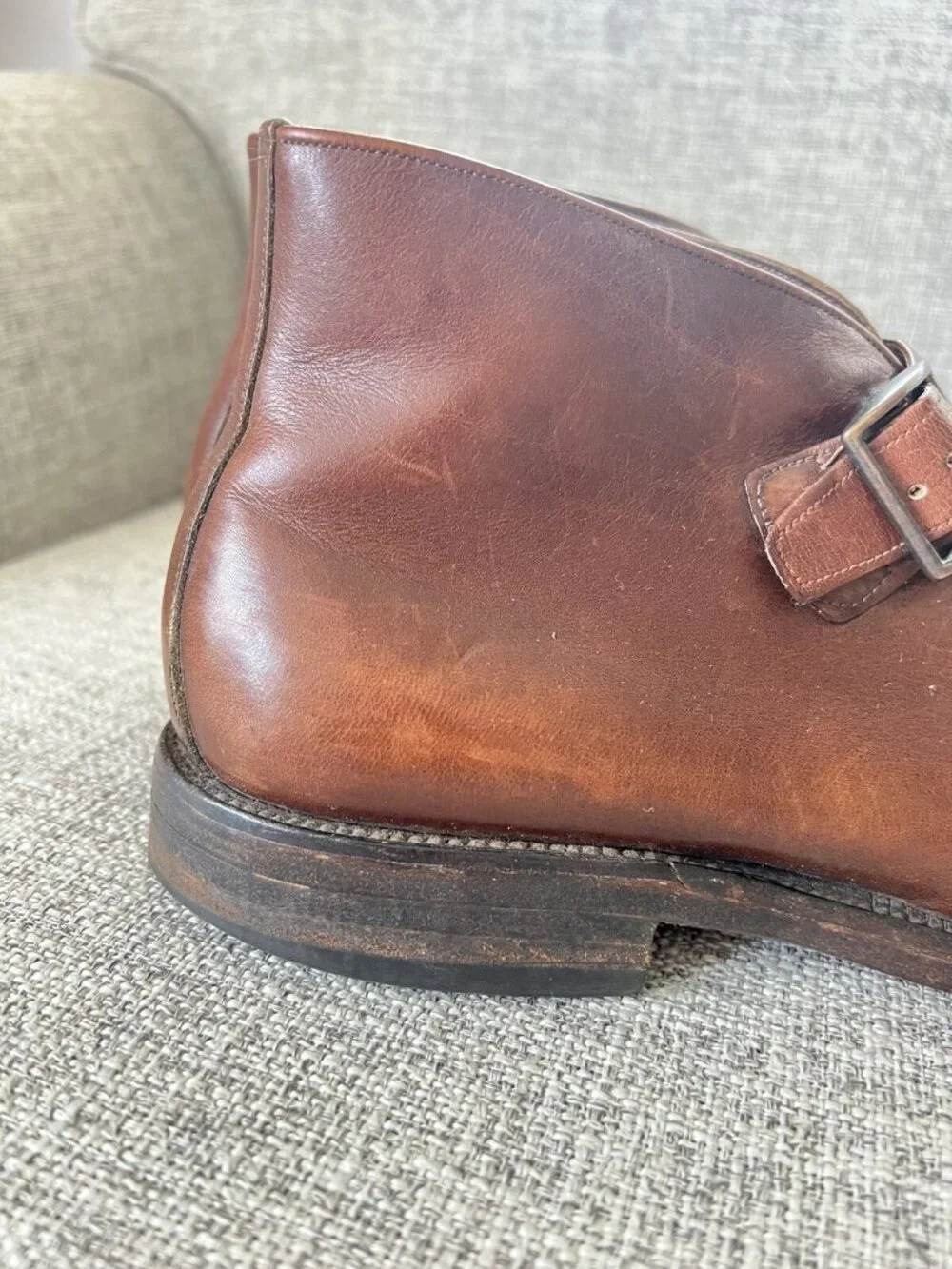 Allen Edmonds Ostendo St. George Ankle Strap Boots Men's sz 9.5 AA Narrow